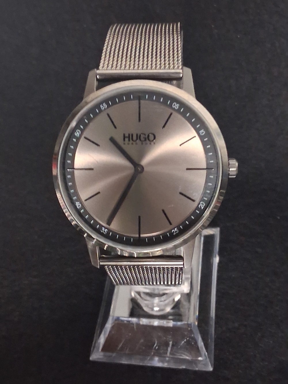 Hugo Boss Silver Men's Mesh Strap Watch